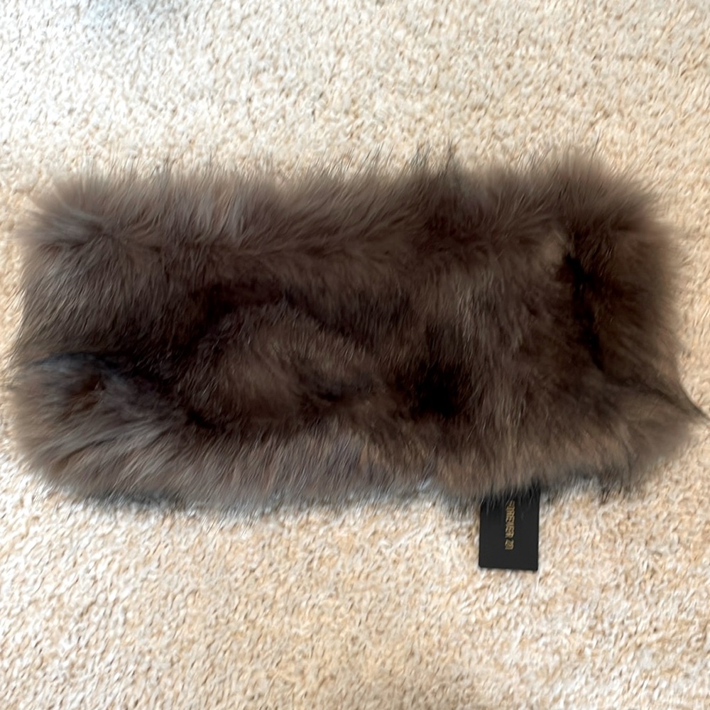 New Forever 22 faux fur scarf brown gray